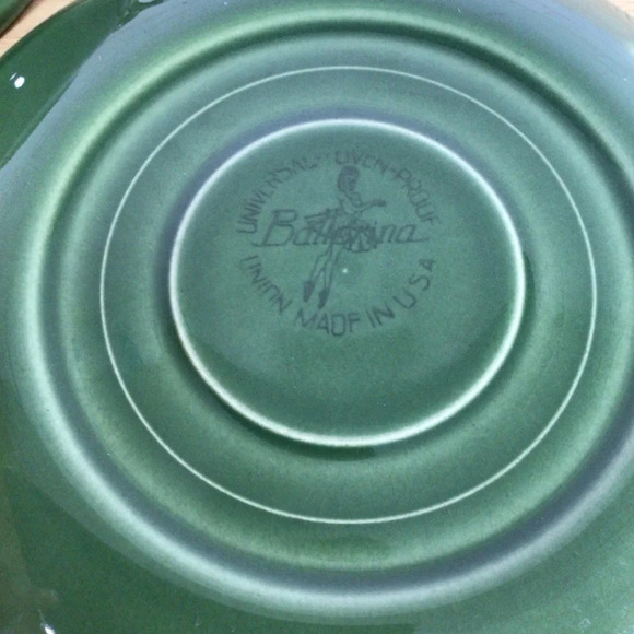 Vintage Universal Ballerina Oven-Proof Green Cup and Saucer Set - Picture 8 of 8